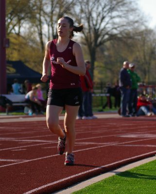 Central's Abbi Reeves on her way to winning the 1600 meter run.