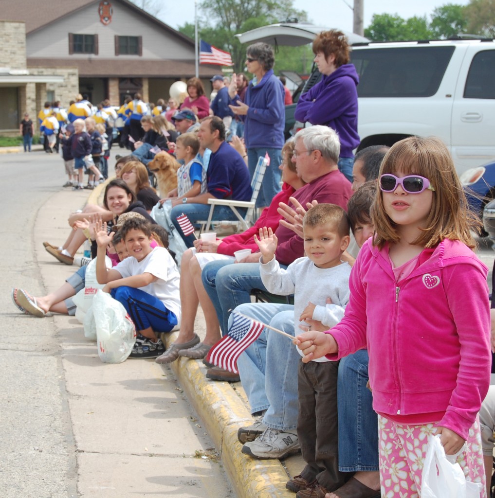 There was a big crowd along the streets of Twin Lakes to see the parade.