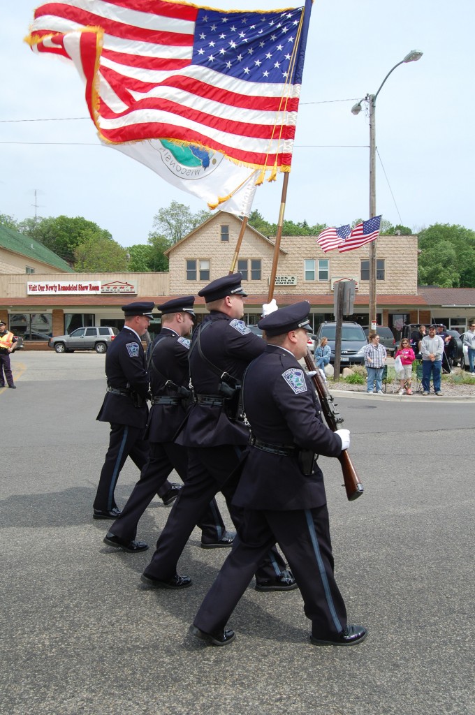 The Twin Lakes Police Department color guard.