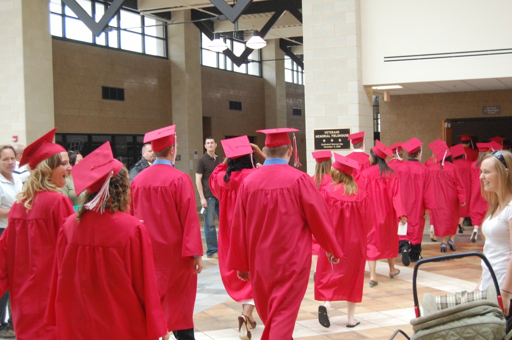 The Wilmot Class of 2009 files into the fieldhouse.