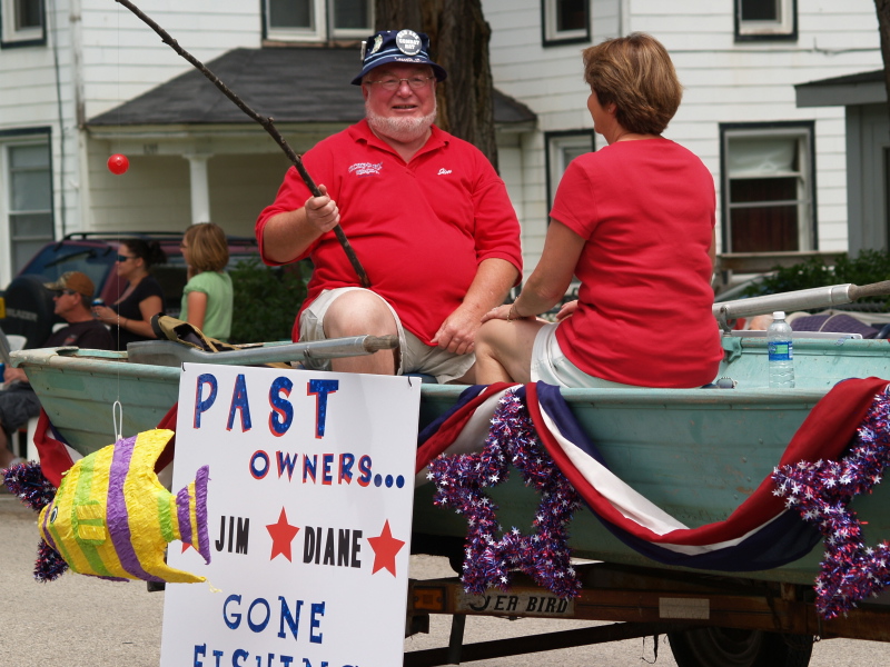 New retirees enjoy a fishing trip in the parade
