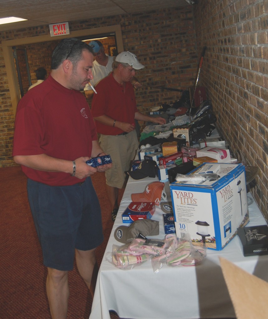 Golfers had quite a selection of goodies to chose from if their number was called in the door prize raffle.