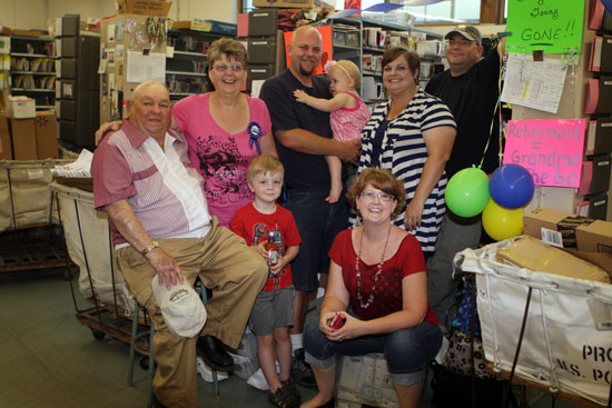 Fran Kunkel and family members who attended the Thursday ceremony at the Salem Post Office.. /Earlene Frederick photo