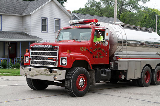 This Town of Wheatland Fire Department unit was in honor of longtime member Bob Herda, who died in December. It was driven by Herda's son Mike. /Earlene Frederick photo