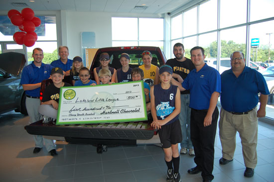 Hartnell Chevrolet has been a financial supporter of Lakeland Little League for years.