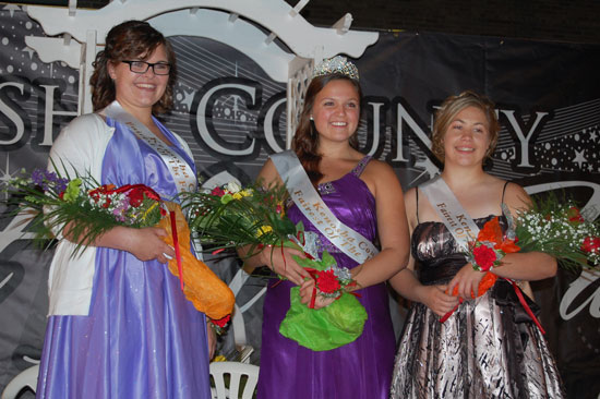 Kenosha County Fairest of the Fair Court (from left) Nicole Krokosz, Fairest of the Fair Elizabeth Elfering and Katelyn Kreye.