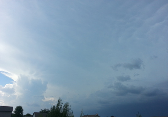 Looking northwest from northwest Paddock Lake at about 3:55 p.m.