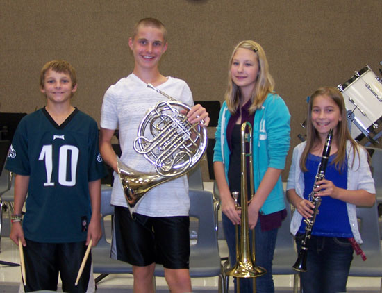 From left: Kyle Diedrich, Jake Brockway, Emily Hershelman, McKinley Boyle