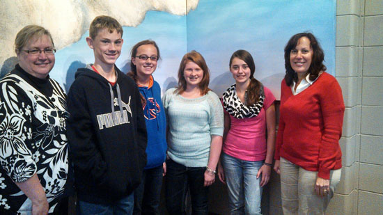 From left: Paula Kildahl (Randall School), Jeremy Bruton, Kordan Kopp, Lauren Christensen, Katie Strother and Kori Kopp. /Submitted photo