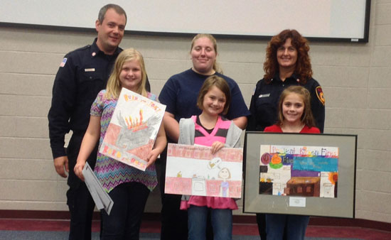 Fourth grade poster contest winners. /Submitted photo