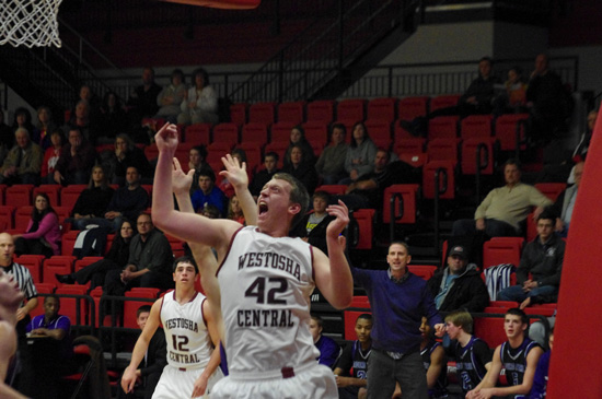 Ben Gravely reacts to getting fouled. /David Thoss photo