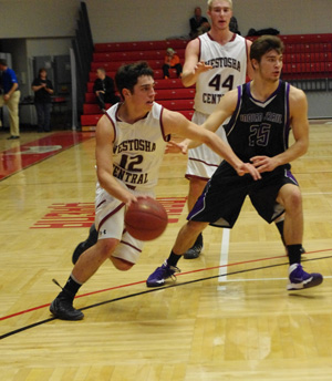 Jonah Arbet drives to the basket. /David Thoss photo