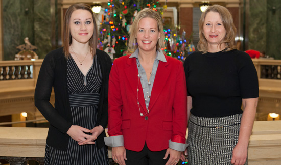 (From left) Nicole Walentowski, state Rep. Samantha Kerkman and Tami Rongstad. /Contributed photo