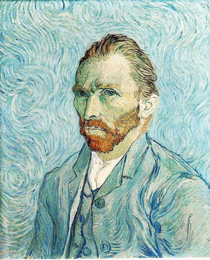 The Van Gogh self-portrait that Adrianna Fico based her artwork on. /US public domain via Wikimedia Commons