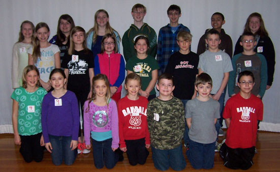 Randall School spelling bee 2014 finalists. /Submitted photo