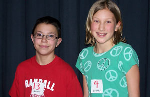 Quinn Adamek, runner-up, and Sydney Youra, Randall Winner. /Submitted photo