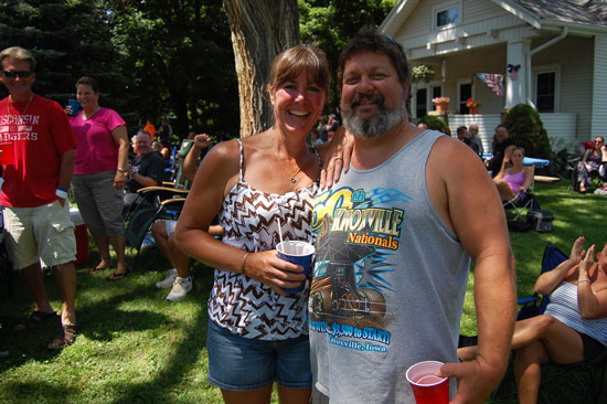 Todd Krueger took the opportunity of the Bristol Progress Days Parade on Sunday to propose marriage to Laurie Koller. She said yes.