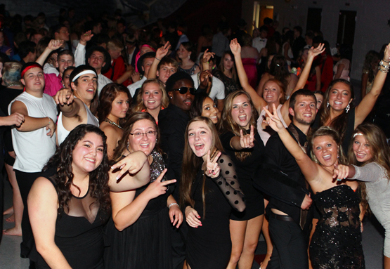 The court was presented at the Homecoming dance Saturday night. 