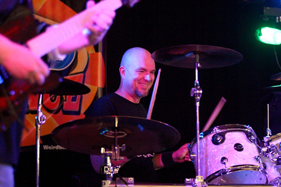 Don Sieg, reading specialist, is the group's drummer.