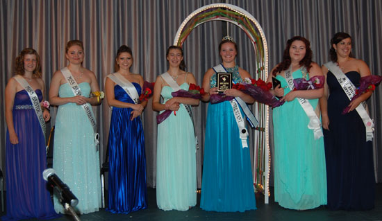 From left: Haley Gorsuch,  Destiny Kent, Hailey Houtz, Kaitlyn Gorsuch, Kayla Weidner, Annah Jaime and Samantha Mickelson.