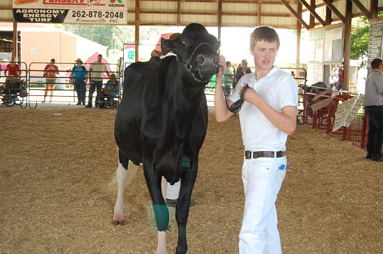 Chase Warren and his supreme champion senior 2-year-old.