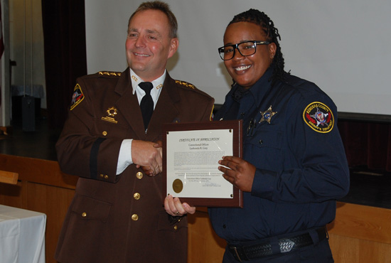 Sheriff David Beth (left) and Correctional Officer LaShondra Gray.