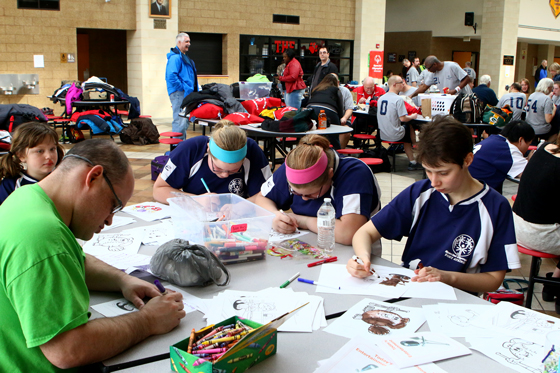 National ahonor Society, WUHS Student Council and WUHS Key Club volunteered to put together coloring and crafts for the athletes. 