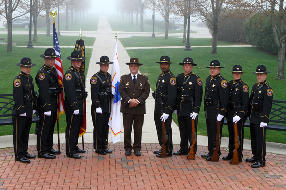 This was the debut of the new uniforms for the Sheriff's Department Honor Guard.