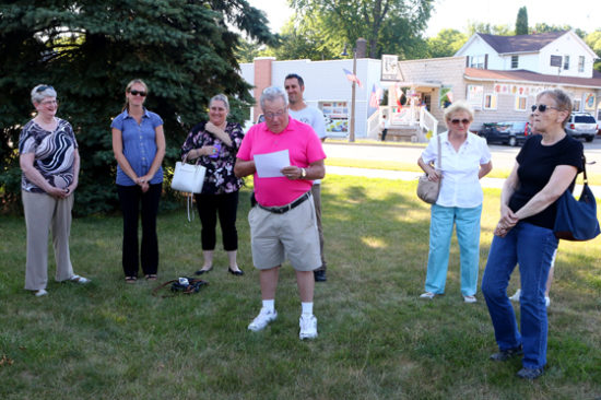 The Presentation was made by Trustee Tom Connolly because Village President Howard Skinner had surgery Monday morning.