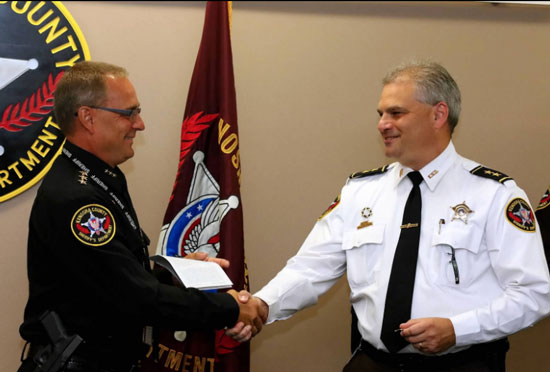 Sheriff David Beth (left) and new Chief Deputy Marc Levin. /Earlene Frederick photo