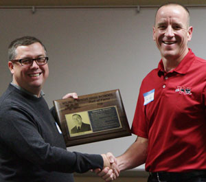 Brian R. Maron (left ) and WUHS district administrator Dan Kopp. /Submitted photo