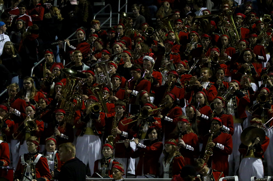 The Wilmot band didn't stay very long into the game. 