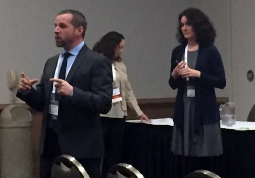 District administrator Joe Price, director of curriculum and instruction Sara Markee and school board President Amanda Hahn at the WASB convention. /Submitted photo