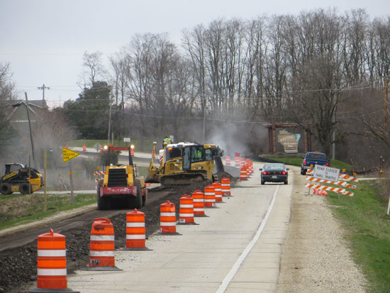 Milling in the southbound lanes. /WisDOT photo