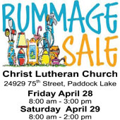 A word from our sponsors: Christ Lutheran Church’s Annual Rummage Sale ...