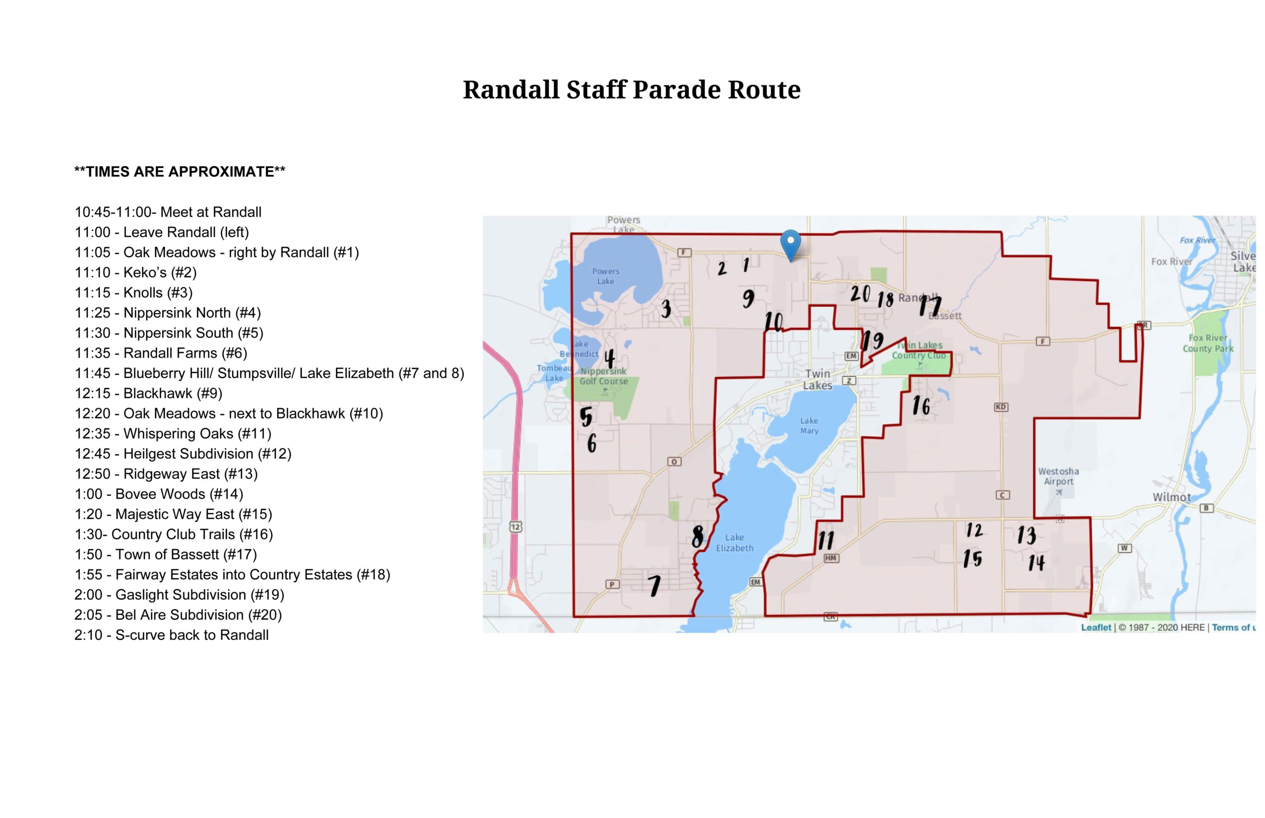 Randall School Staff To Parade Through District For Social Distancing 